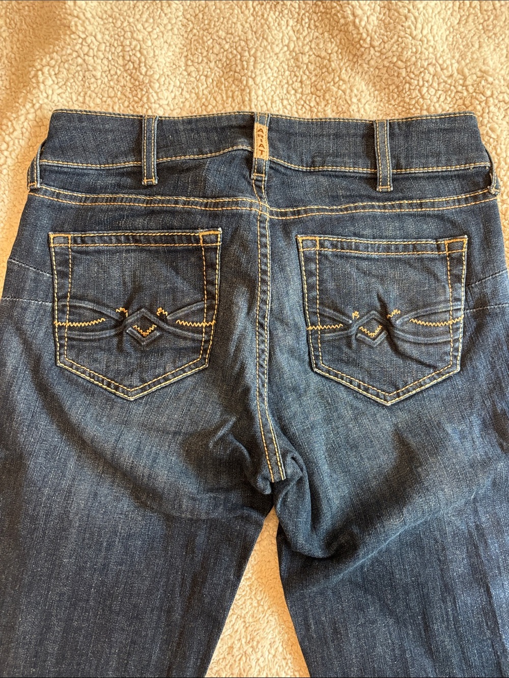 Ariat Dark Blue Boot Cut Jeans with Contrast Stitching